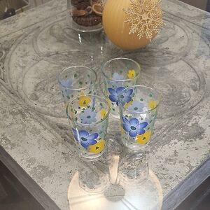 Setof 4 Retro Kig Tumbler Glasses Vintage 1980es Like New